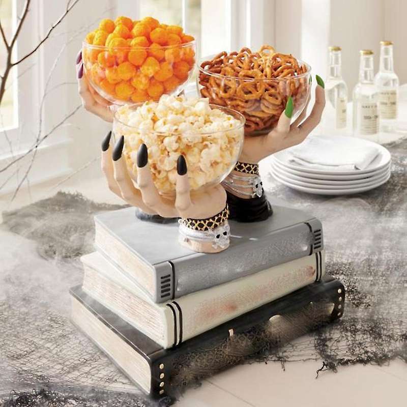 Halloween Decor Skeleton Hand Candlestick Holder (combination)