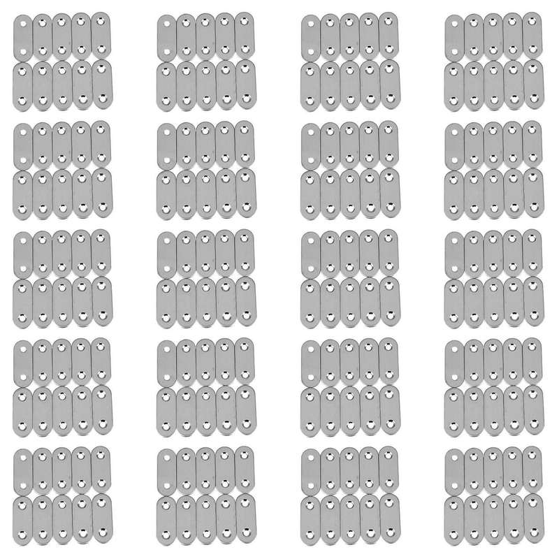 Flat Mending Plates Repair Fixing Joining Brackets 40x15mm 200pcs