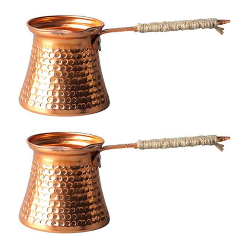 2x Turkish Coffee Pot Coffee Maker Moka Pot 3 Person 200 Ml Copper