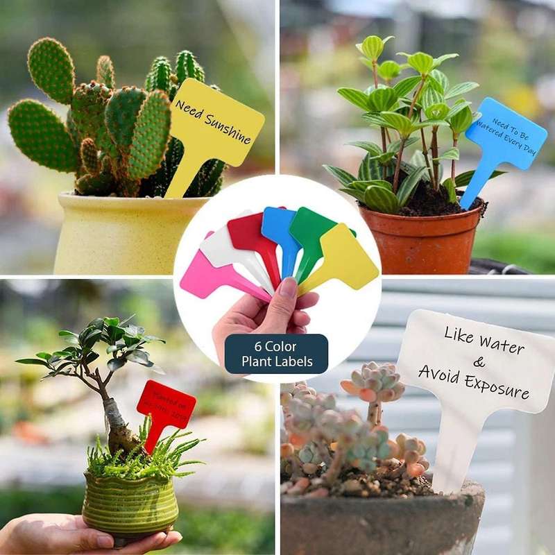 Plastic Plant Labels T-type Garden Tags Plants Waterproof Plant