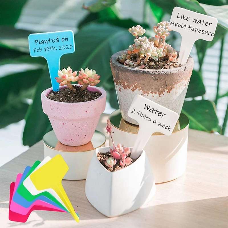 Plastic Plant Labels T-type Garden Tags Plants Waterproof Plant