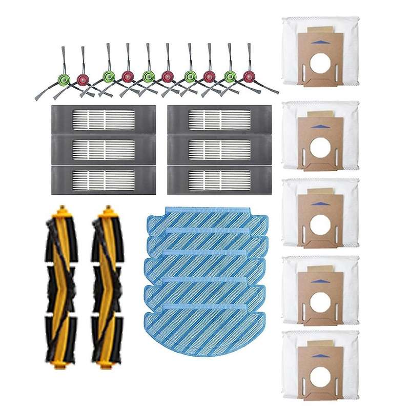 Roller Brush Filters Dust Bags Part Kit for Ecovacs Deebot Ozmo T8