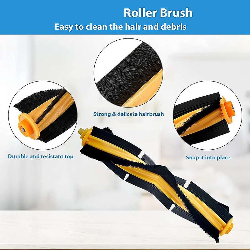 Roller Brush Filters Dust Bags Part Kit for Ecovacs Deebot Ozmo T8