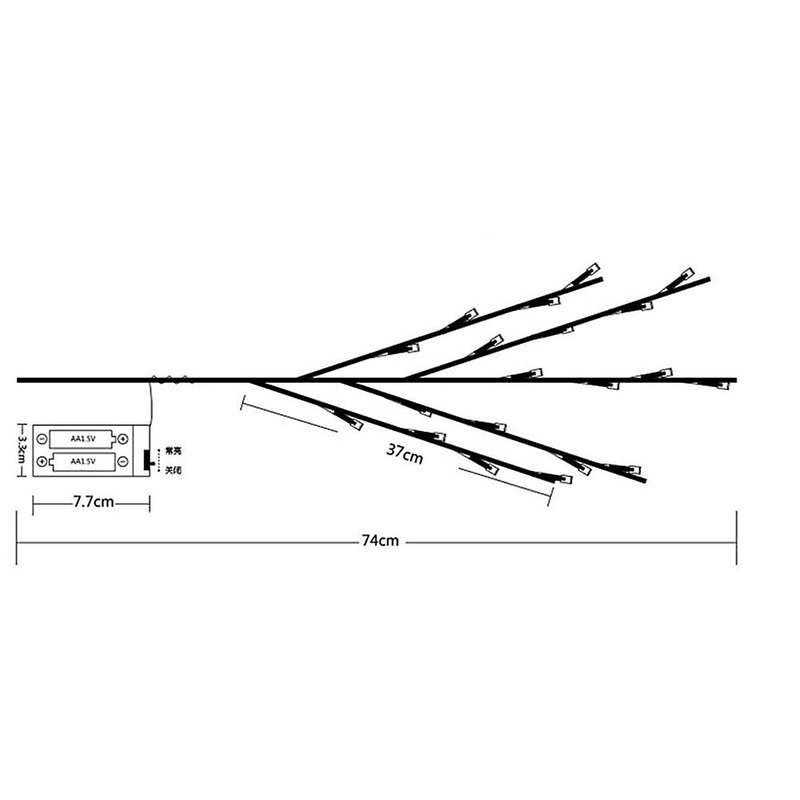 10x Led Room Decoration Light 20 Heads Home Decoration Tree Light