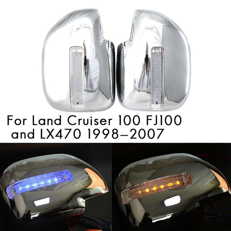 For Toyota Side Rearview Mirror Cover Cap with Turn Signal Light