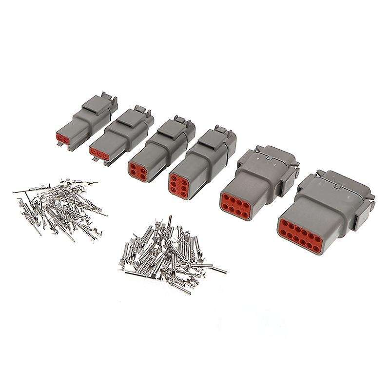 202pcs Dtm Waterproof Wire Connector Kit Dtm06-2/3/4/6/8/12s Plug