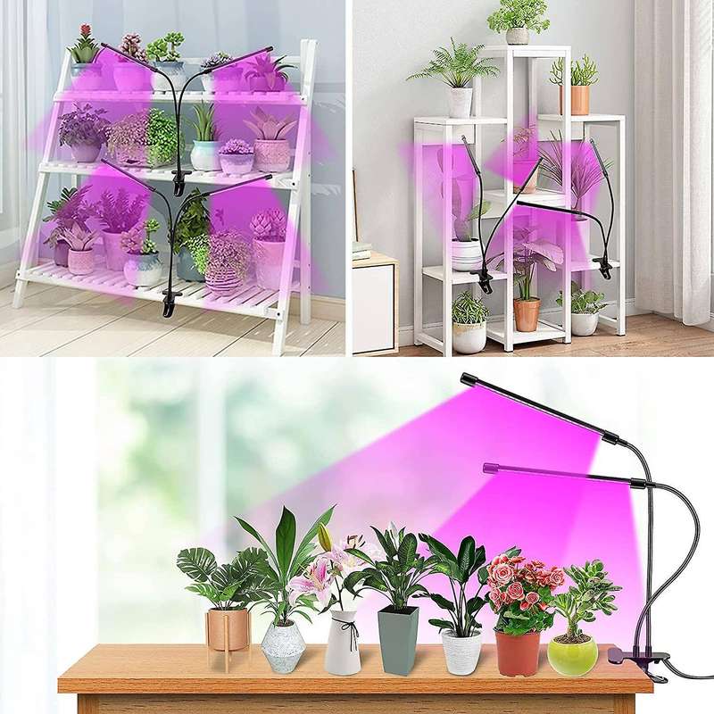 2-pack Led Grow Lights for Indoor Plants,with Gooseneck for Seedlings