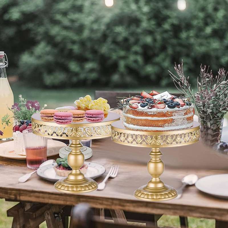Cake Rack Golden Props Tableware Plate Wedding Party Serving Tray S