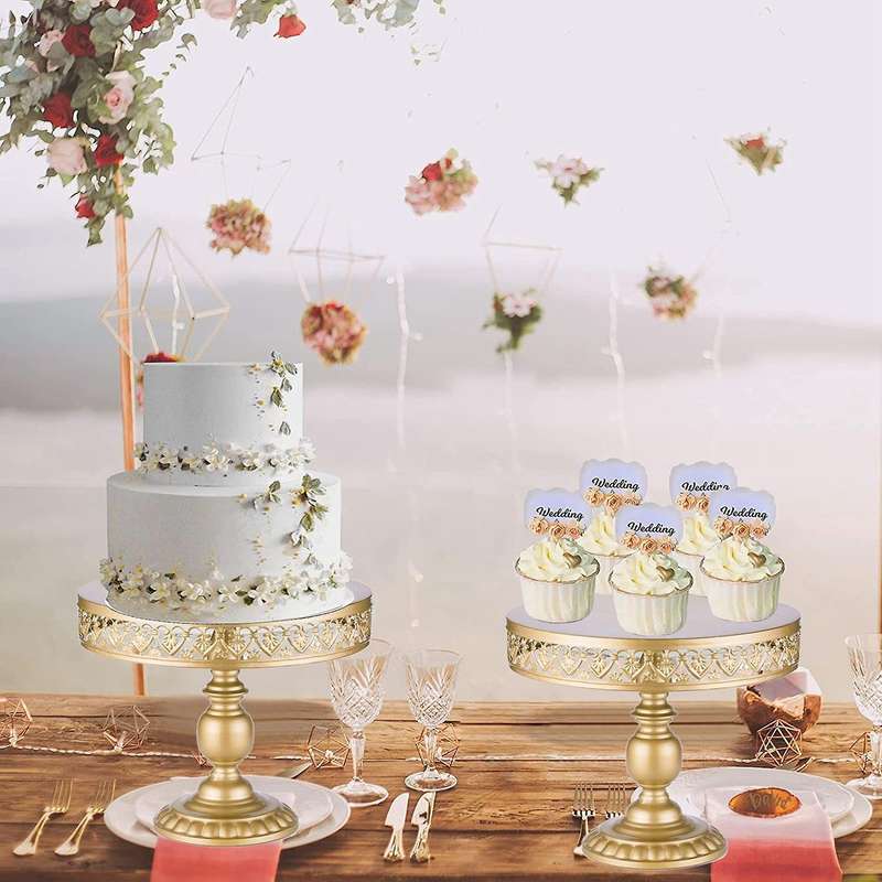 Cake Rack Golden Props Tableware Plate Wedding Party Serving Tray S