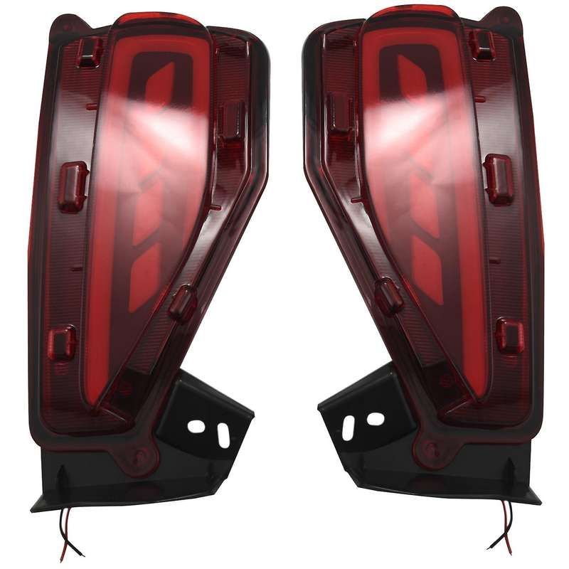 1 Pair Led Rear Bumper Reflector Brake Tail Light Lamp Fits 2015-2017