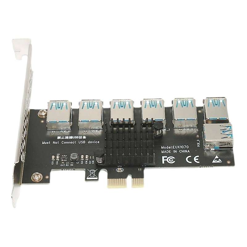 Pcie 1 to 7 Usb3.0 Riser Card for Pci Express Riser Graphic Card