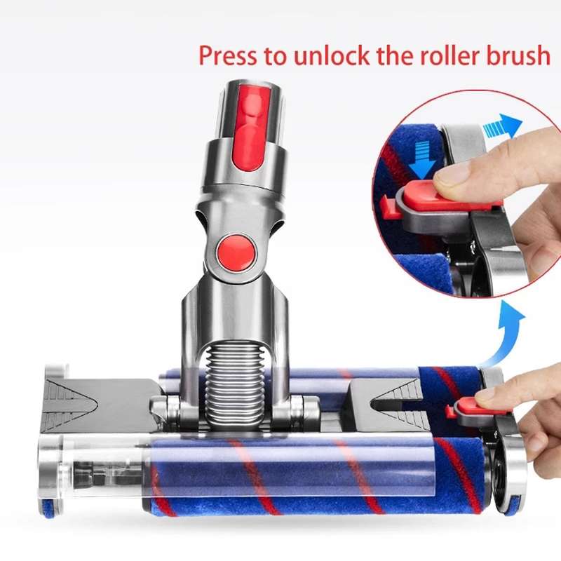 Double Roller Head Quick Release Electric Floor Head for Dyson V15