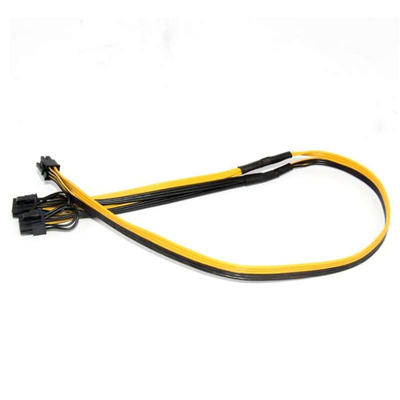 10pcs Pci-e Pcie 6pin to Dual 8pin 6+2pin Adapter Cable