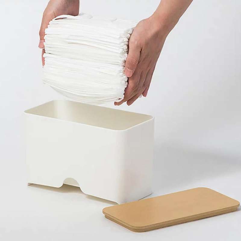 2x Mask Storage Box Dust-proof Moisture-proof Pollution-proof White