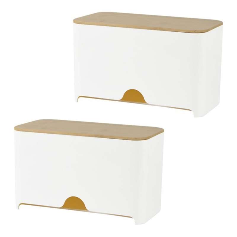 2x Mask Storage Box Dust-proof Moisture-proof Pollution-proof White