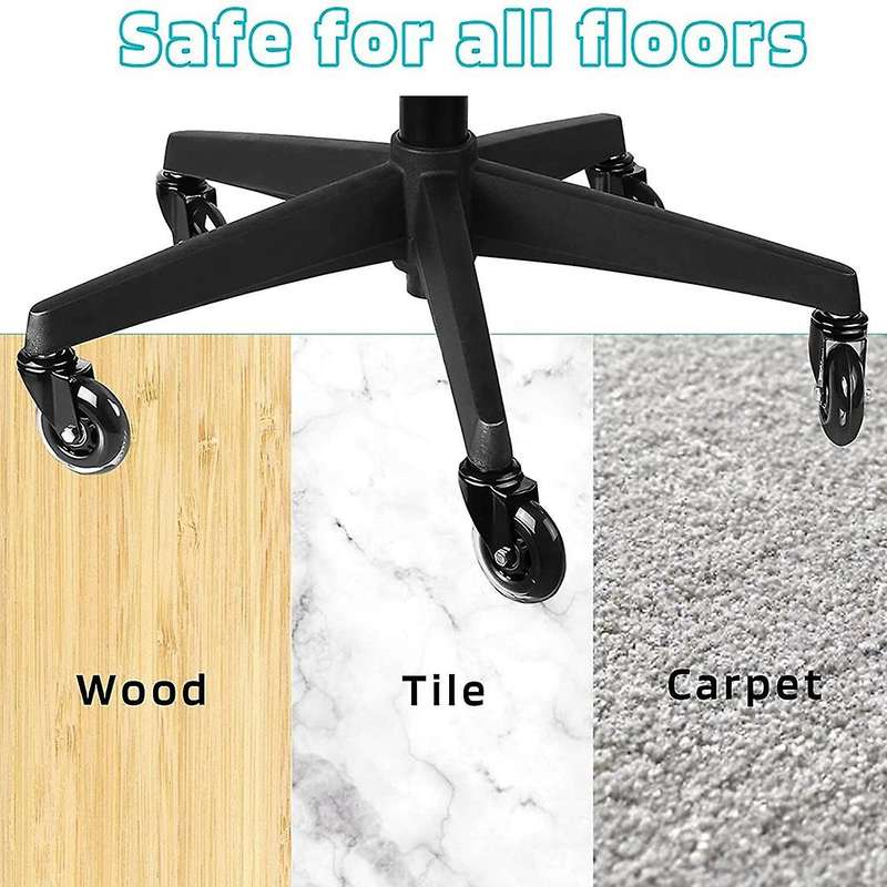 5pcs Office Chair Casters, for All Flooring - Replacement Castors