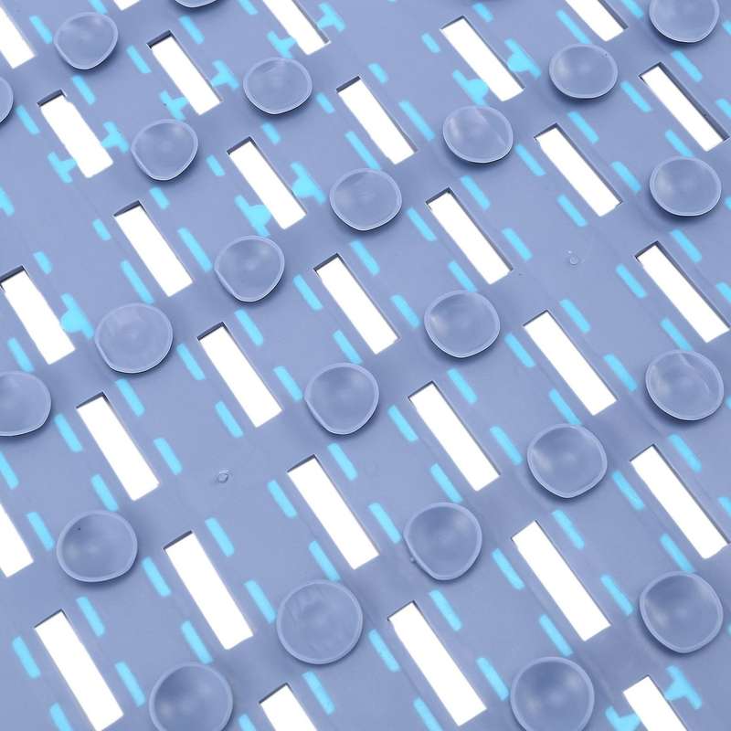 Non Slip Bath Mat with Suction Cups (16x25inch) (blue)