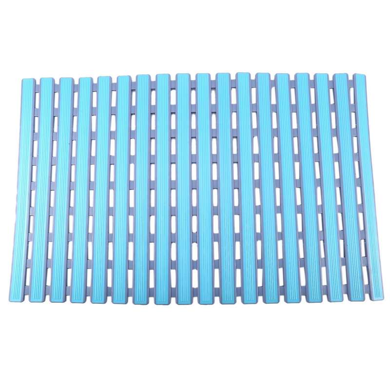 Non Slip Bath Mat with Suction Cups (16x25inch) (blue)