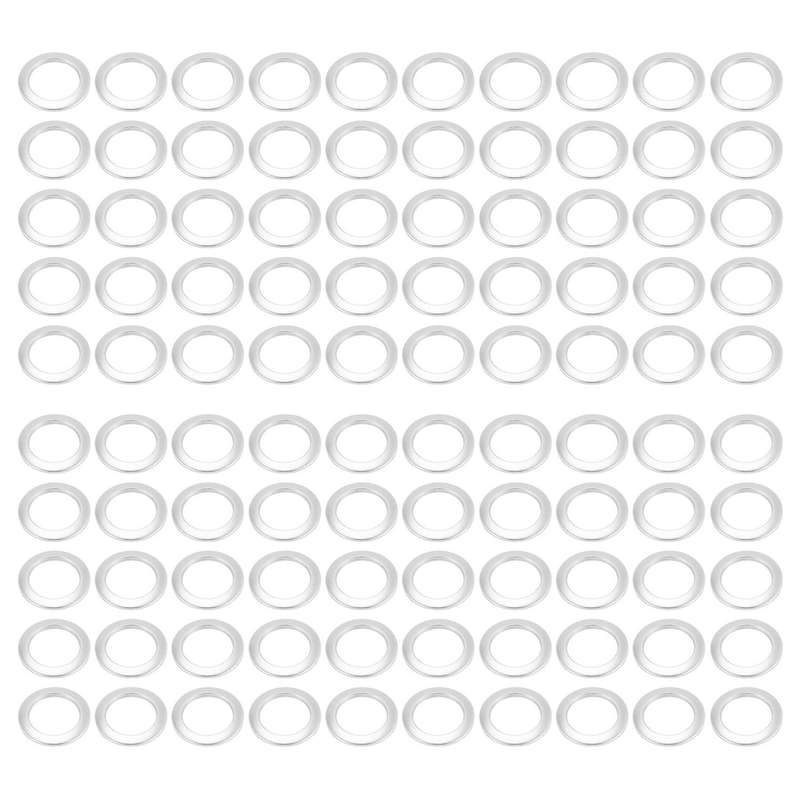 100 Pac Curtain Eyelet Rings Nanoscale Low Noise Roman Ring (silver)