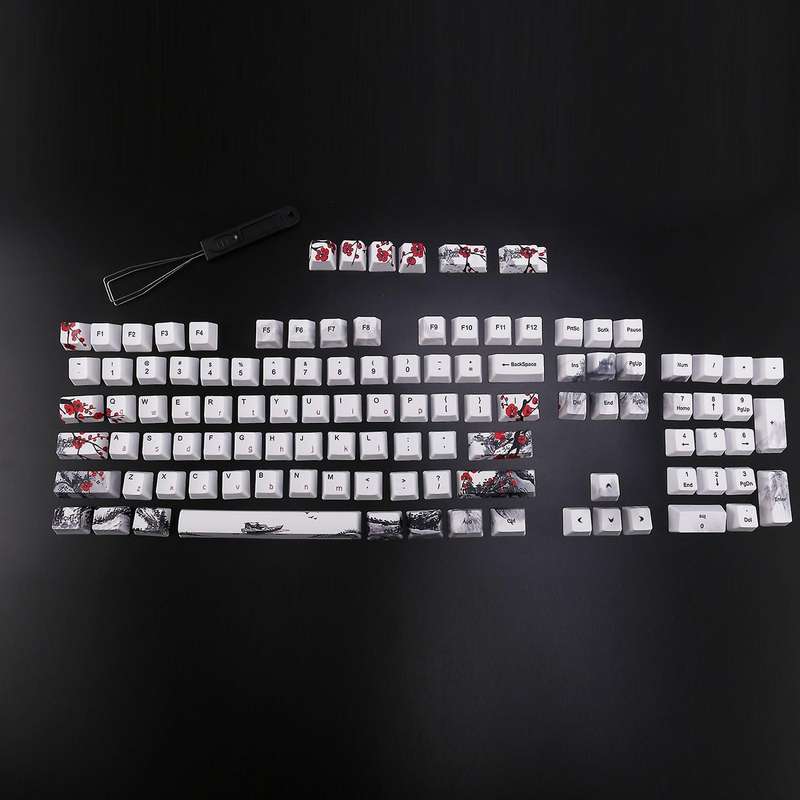 110 Keys Pbt Keycap Dye-sublimation Plum Profile Key Cap Us