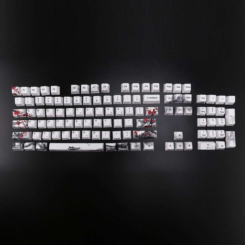 110 Keys Pbt Keycap Dye-sublimation Plum Profile Key Cap Us
