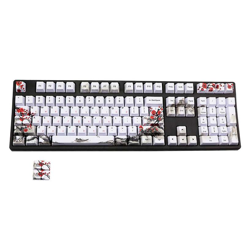 110 Keys Pbt Keycap Dye-sublimation Plum Profile Key Cap Us