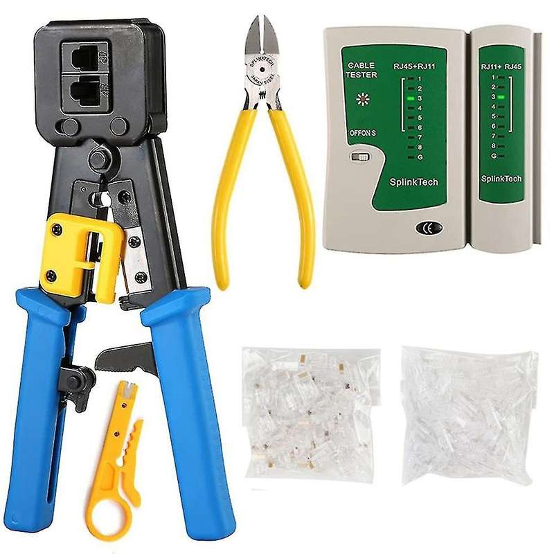 Crimp Tool Kit Network Cable Tester and Crimper for Rj45/rj12 Regular