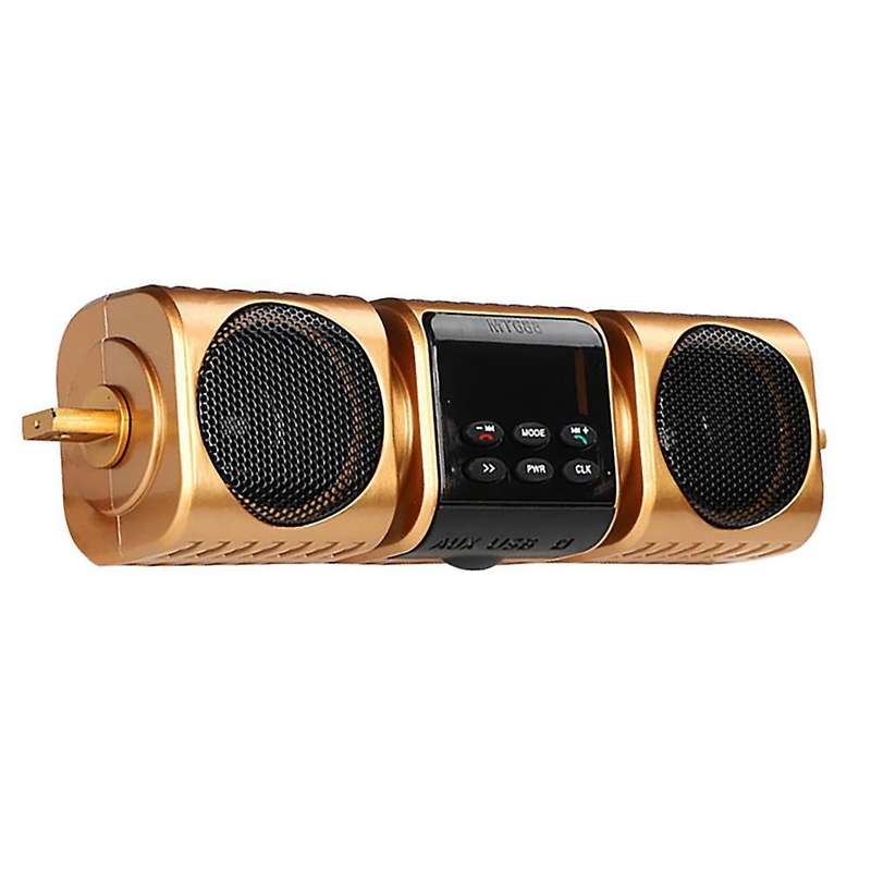 Motorcycle Stereo Speakers Audio System Bluetooth Amplifier Gold