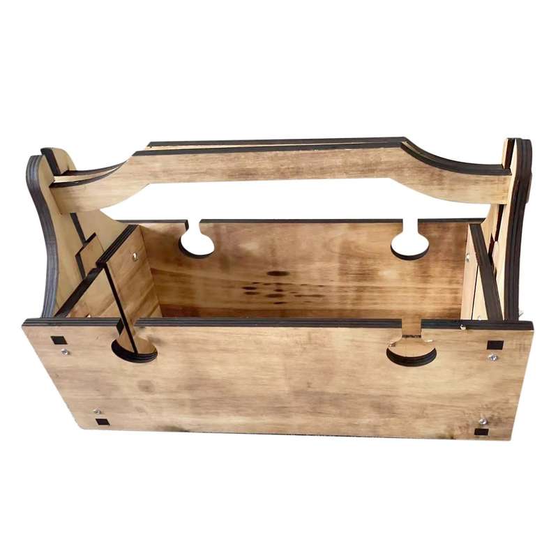 Wooden Picnic Table Outdoor Folding Wine Table Removable -dark Color
