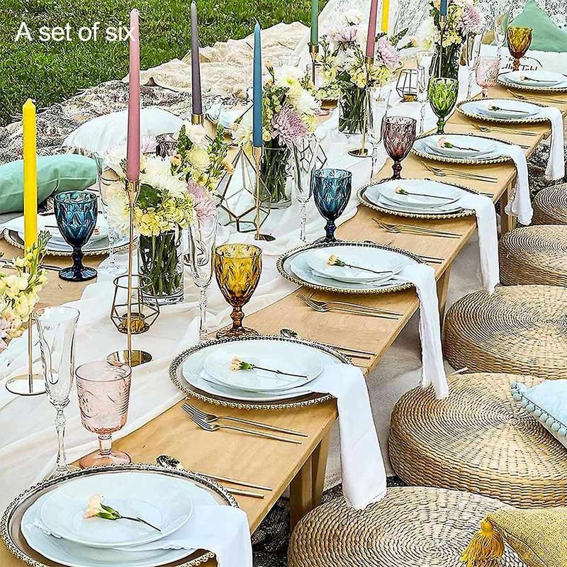 6-piece Candle Holder Suitable for Cone Candles Suitable Gold