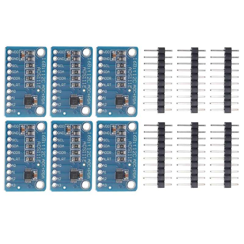 6 Pcs Ads1115 Analog to Digital Converter 16 Bit Adc Module Converter