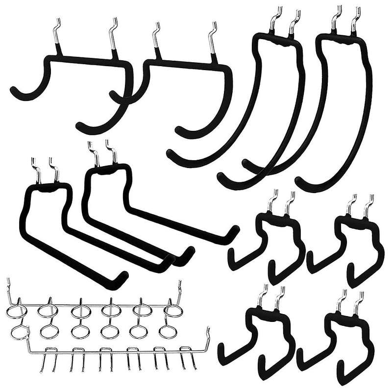 12pcs Peg Board Tool Hooks, for Garage Retail Display Shelf Board