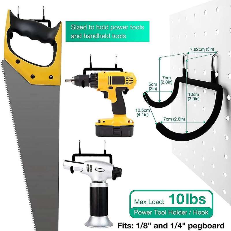 12pcs Peg Board Tool Hooks, for Garage Retail Display Shelf Board
