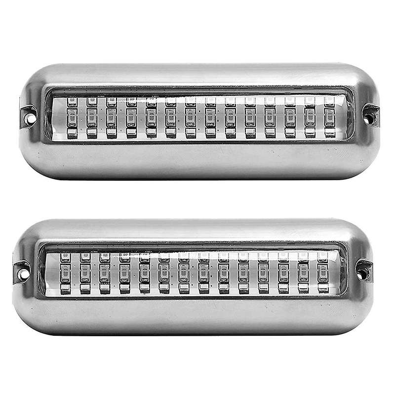 42 Led Stainless Steel Boat Transom Light Light White 2pcs