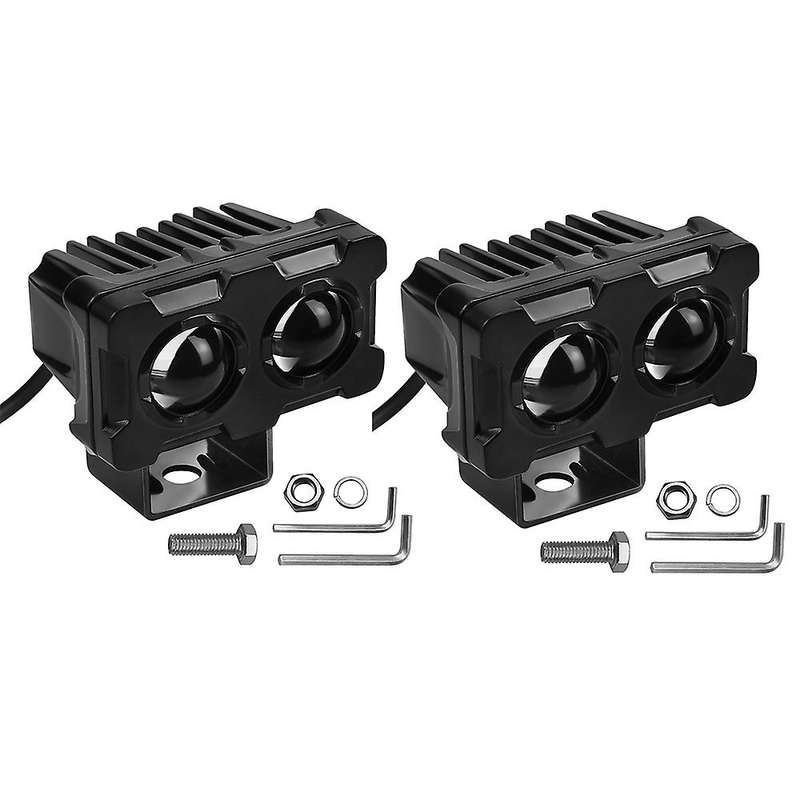 2pcs Motorcycle Led Headlight Light Spotlights Racer Light Auxiliary