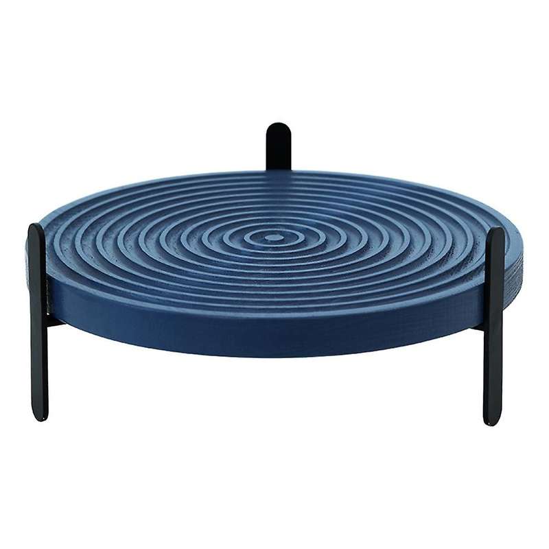 Morandi Color Cake Tray Water Ripple Dessert Rack Wooden Bread Tray,c