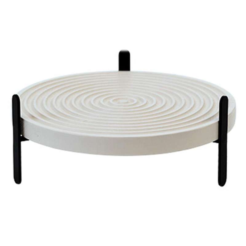 Morandi Color Cake Tray Water Ripple Dessert Rack Wooden Bread Tray,a