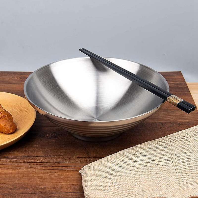 2 Piece Double Wall Bowls for Salad Noodle Soup Fruit (8.66-inch))
