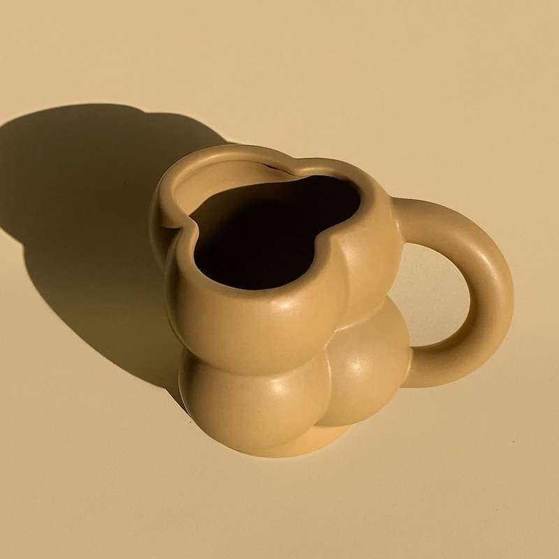Home Ceramic Mug Creative Breakfast Coffee Cup Tableware 300ml,d