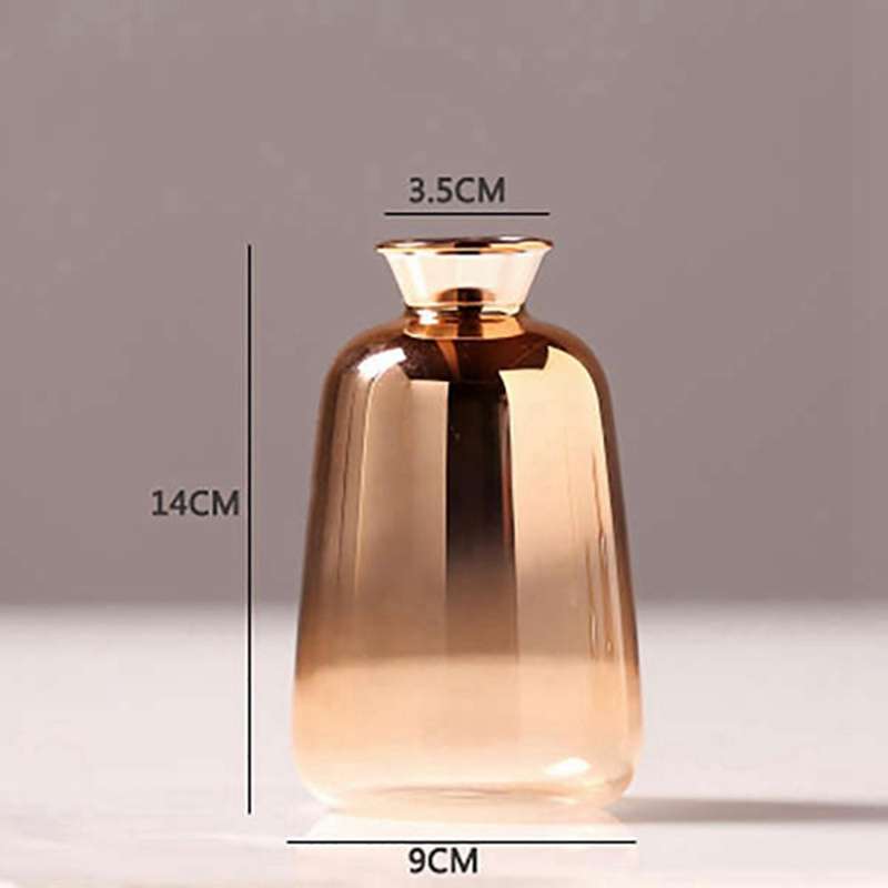 Nordic Electroplated Gold Vase for Home Decor Dried Flower Bottle