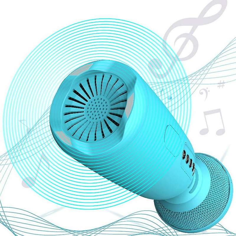 Microphone Child Hand Held Microphone for Mobile Phone Karaoke Blue