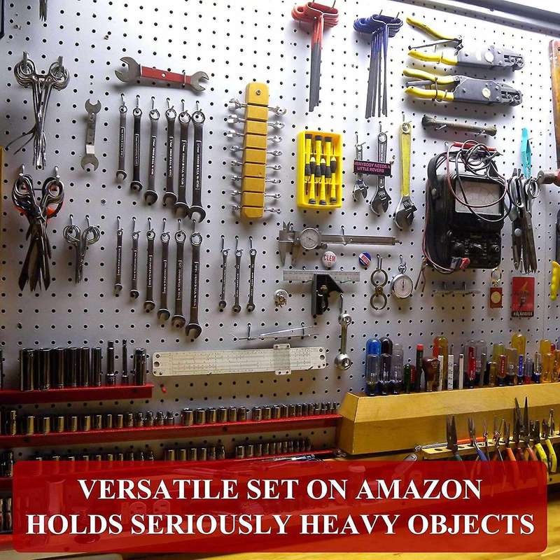 170 Pcs Hook Assortment Pegboard with Metal Hooks Set, Peg Locks