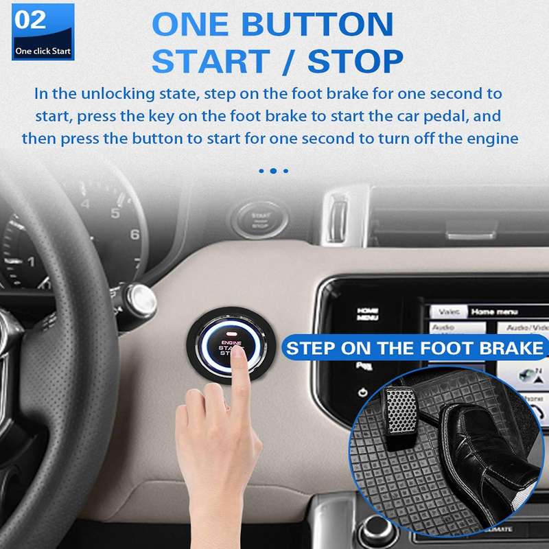 Car Wireless Remote Control Into Rfid One Click Start System Reminder