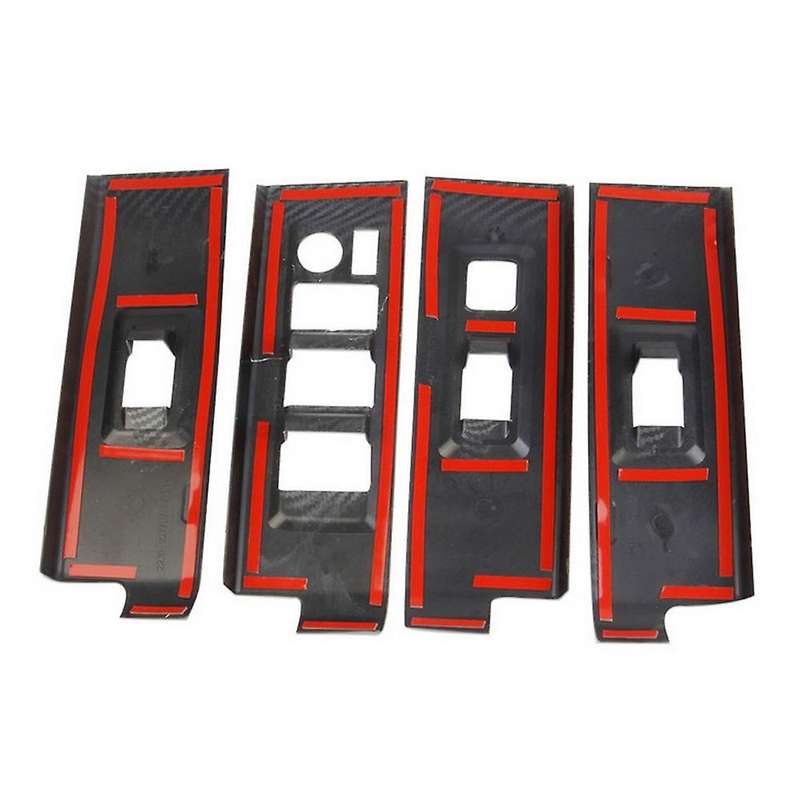 Car Carbon Fiber Abs Glass Lift Frame Decoration Cover Trim Stickers