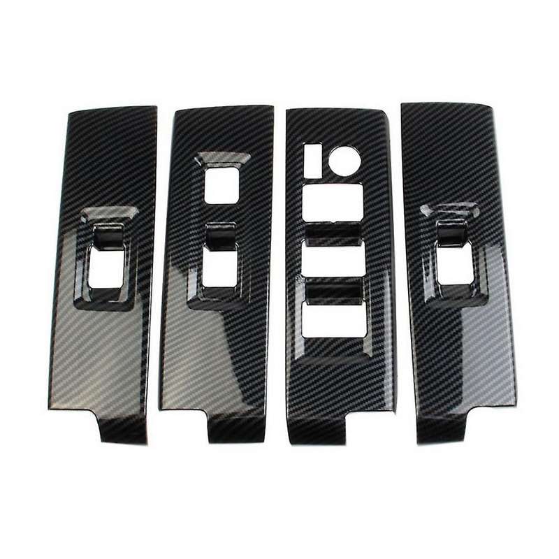Car Carbon Fiber Abs Glass Lift Frame Decoration Cover Trim Stickers