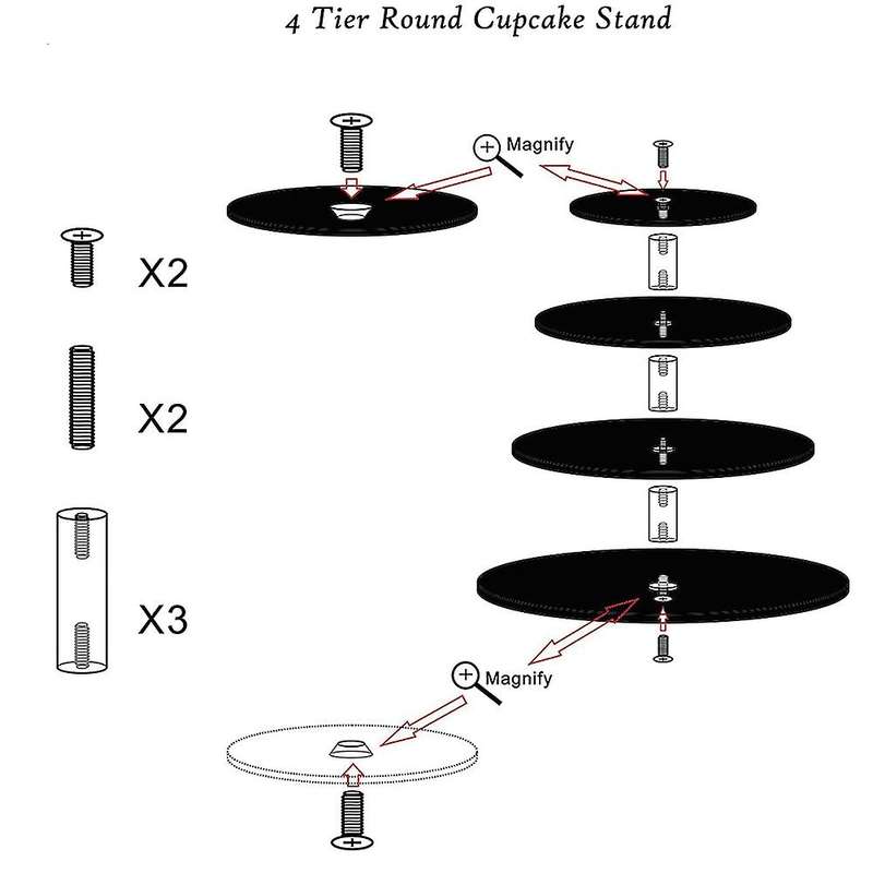 4 Tiers Round Cupcake Stand,for Wedding,birthday,party,baby Shower