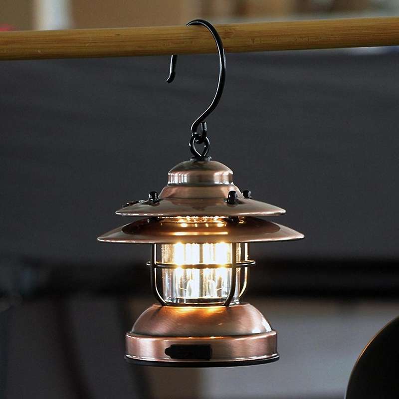 Mini Camping Lantern Retro Bronze Color for Garden Courtyard Campin