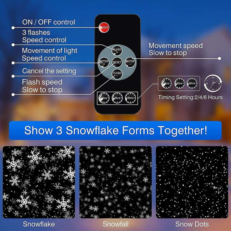Christmas Lights Outdoor Christmas Projector Lights 4 Modes Us Plug
