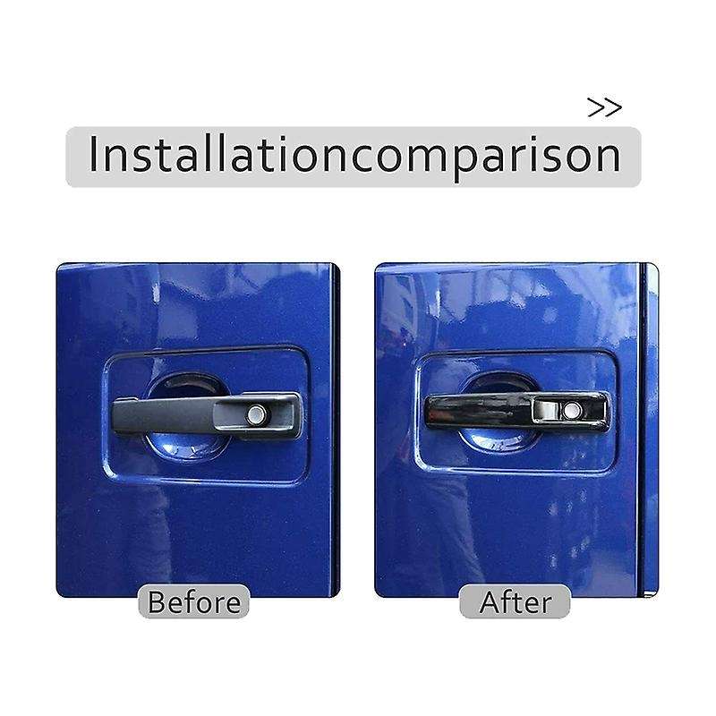 Gloss Black Outside Exterior Door Handle Protector Cover Trim