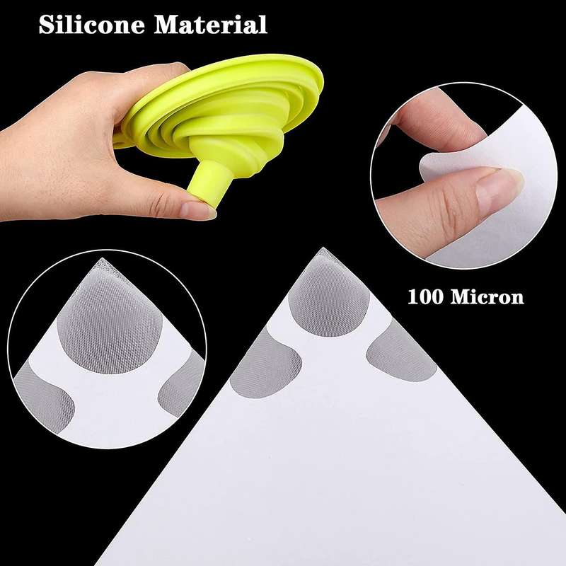600 Pcs Paint Filters Strainer with 100 Micrometre Flow Nylon Mesh